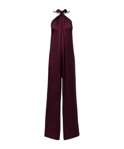 Stella Mccartney Sleeveless Jumpsuit In Burgundy