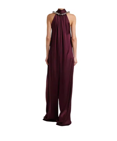 Stella Mccartney Sleeveless Jumpsuit In Burgundy