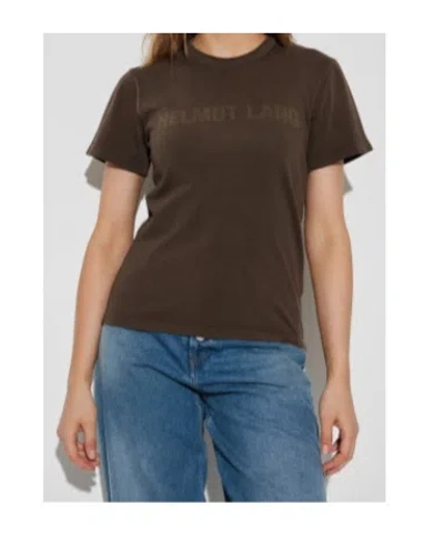 Helmut Lang Logo Print T-shirt In Brown