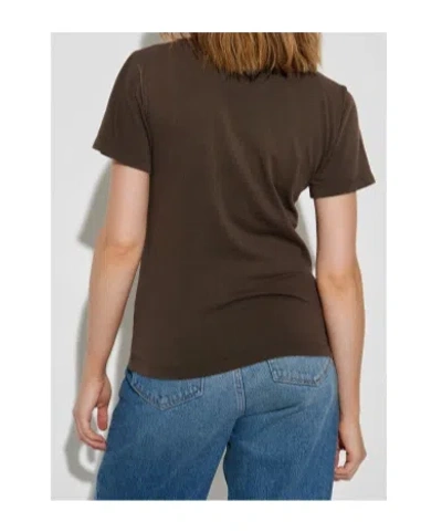 Helmut Lang Logo Print T-shirt In Brown