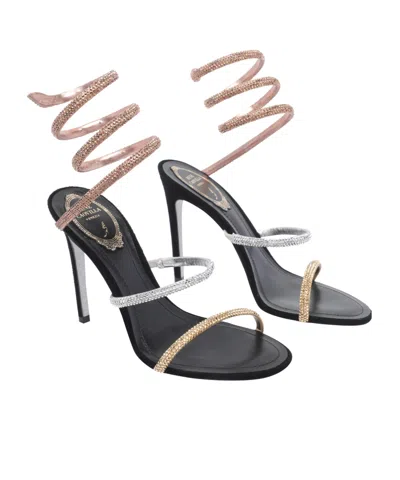 René Caovilla Sandalias - Negro In Gold