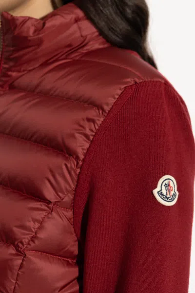 Moncler Quilted Wool-blend Jacket In Red