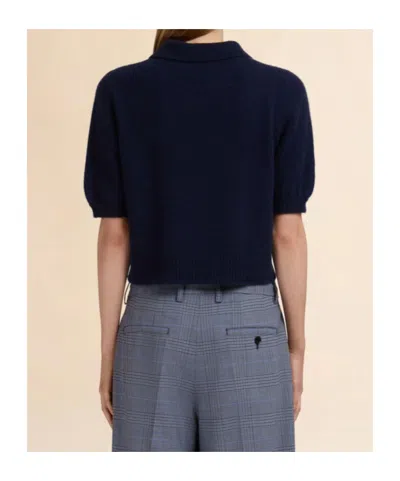 Marni Cashmere Polo Sweater Application In Blue