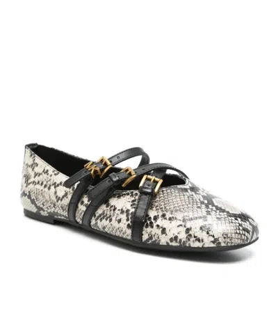 Michael Michael Kors Indy Embossed Ballet Flats In Black