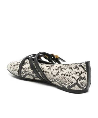 Michael Michael Kors Indy Embossed Ballet Flats In Black