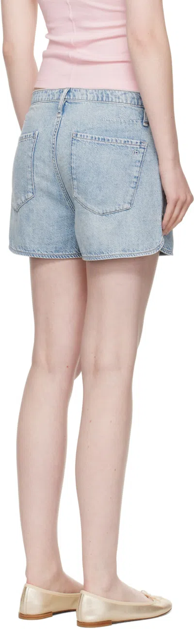 Rag & Bone Blue Ultra Featherweight Nolan Drawstring Denim Shorts In Blue