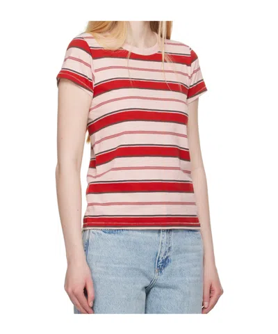 Rag & Bone The Slub Stripe T-shirt In Multi