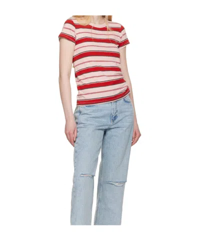 Rag & Bone The Slub Stripe T-shirt In Multi