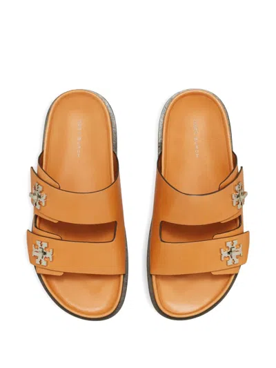 Tory Burch T-lock Leather Sport Slide Sandals