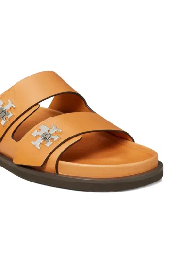 Tory Burch T-lock Leather Sport Slide Sandals