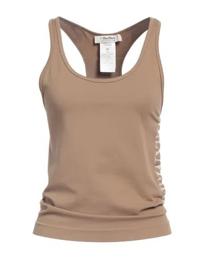 S Max Mara ' Woman Tank Top Brown Size M/l Polyamide, Elastane