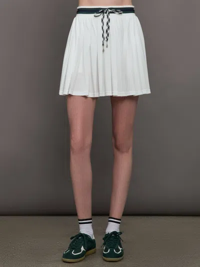 The Upside Laver Cadiz Pleated Tennis Mini Skirt In White