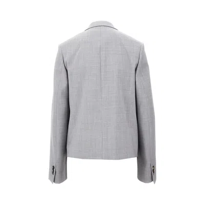 Loewe Single-breasted Jacket With Wide Sleeves In Gray