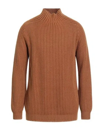 Dondup Man Turtleneck Camel Size 42 Wool In Multi