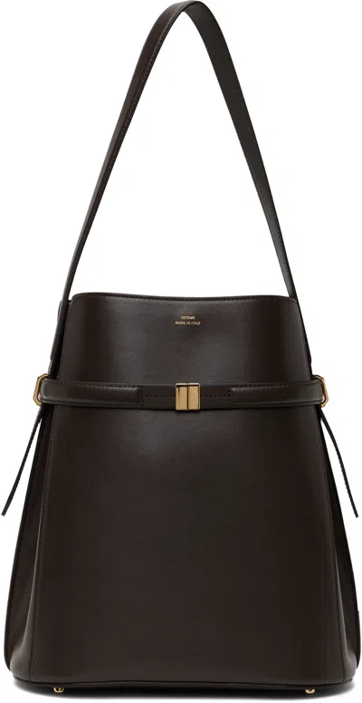 Totême Leather Belted Bucket Bag