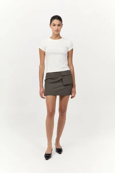 St Agni Utility Pocket Mini Skirt In Khaki