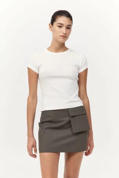 St Agni Utility Pocket Mini Skirt In Khaki