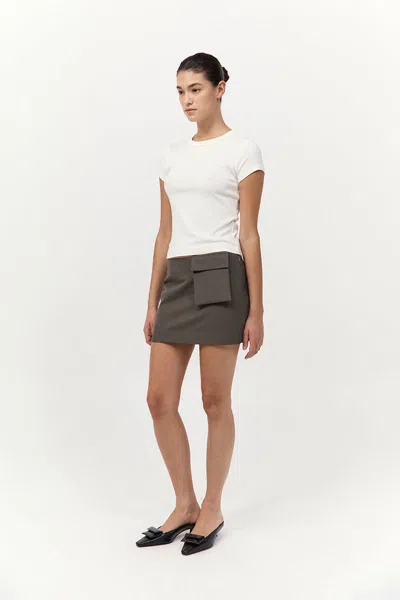 St Agni Utility Pocket Mini Skirt In Khaki