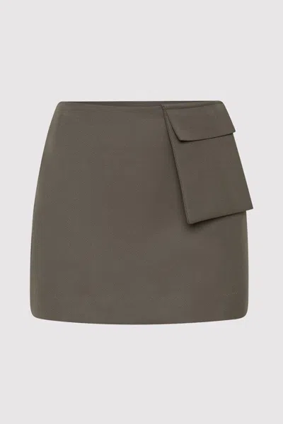 St Agni Utility Pocket Mini Skirt In Khaki