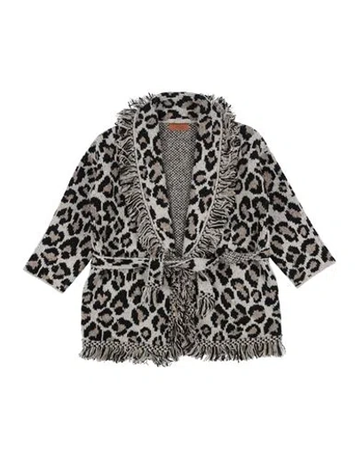 Alanui Toddler Girl Cardigan Beige Size 4 Wool, Viscose, Polyamide In Black