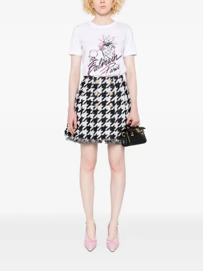 粗花呢A字半身裙