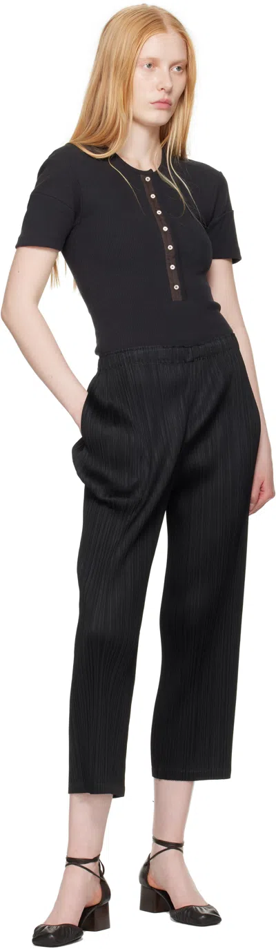 Issey Miyake Black Monthly Colors May Trousers