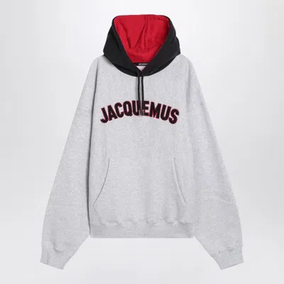 Jacquemus Light Grey Le Hoodie Baseball Sweatshirt Men