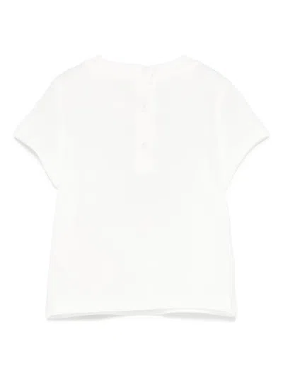 Fendi White Jersey Baby T-shirt With Multicolor Print In White
