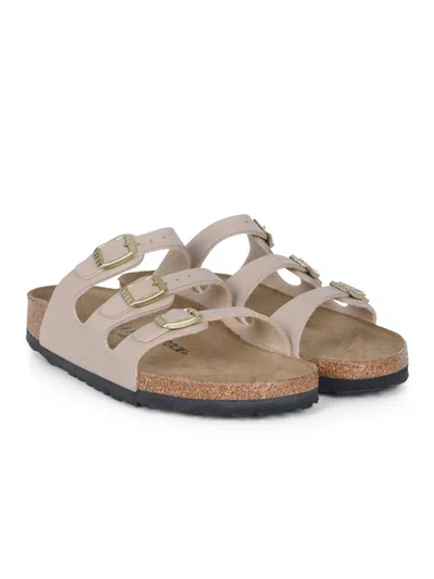 Birkenstock Slippers "florida" In Eco Leather Birko Flor In Gold