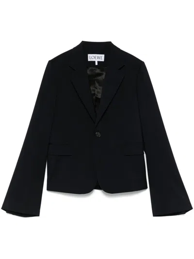 Loewe Flap Pockets Tailored Jacket In Black