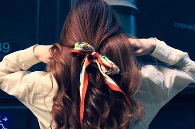 Jessie Zhao New York Silk Diamond Scarf Of Afternoon Garden In Brown