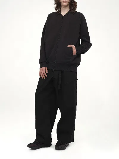 Y-3 Adidas Logo Cotton Sweatshirt In Black