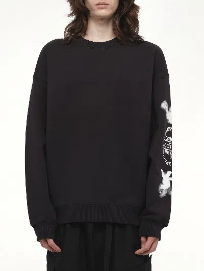Y-3 Men's Graphic Crew Sweat In Black