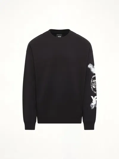 Y-3 Men's Graphic Crew Sweat In Black