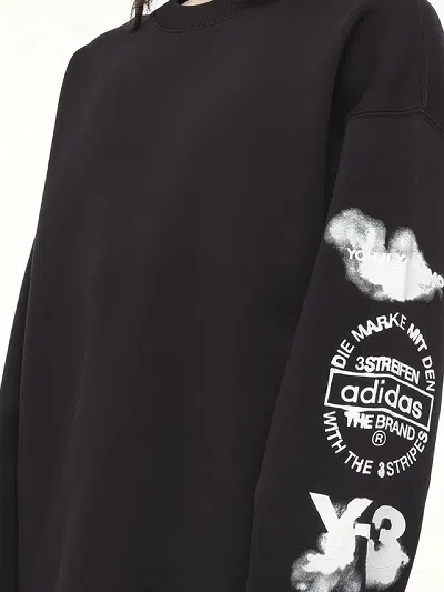 Y-3 Men's Graphic Crew Sweat In Black
