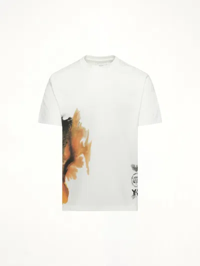 Y-3 White Crewneck Graphic T-shirt In White