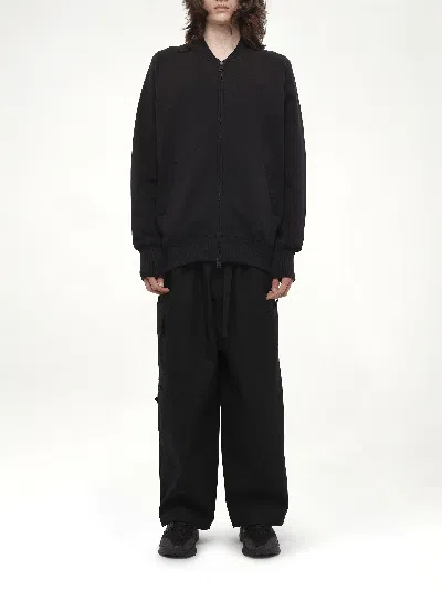Y-3 Adidas Logo Cotton Sweatshirt In Black