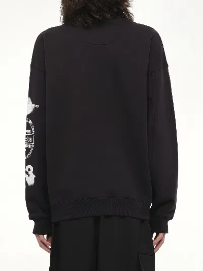Y-3 Men's Graphic Crew Sweat In Black