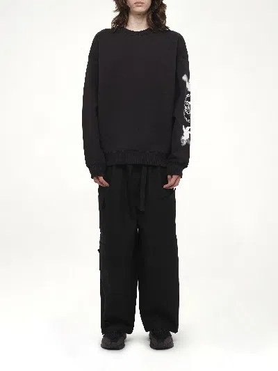 Y-3 Men's Graphic Crew Sweat In Black