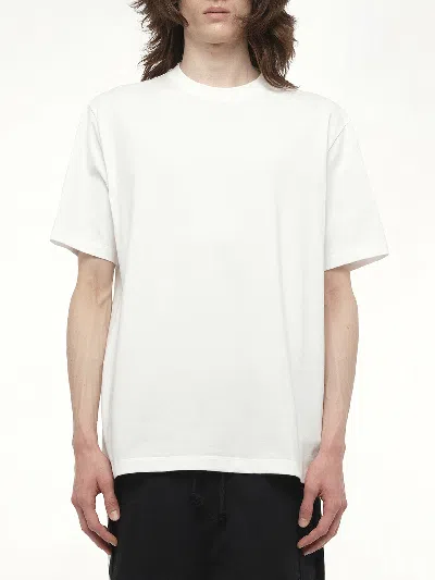 Y-3 White Logo-print T-shirt In White