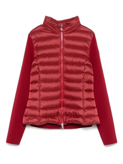 Moncler Quilted Wool-blend Jacket In Red