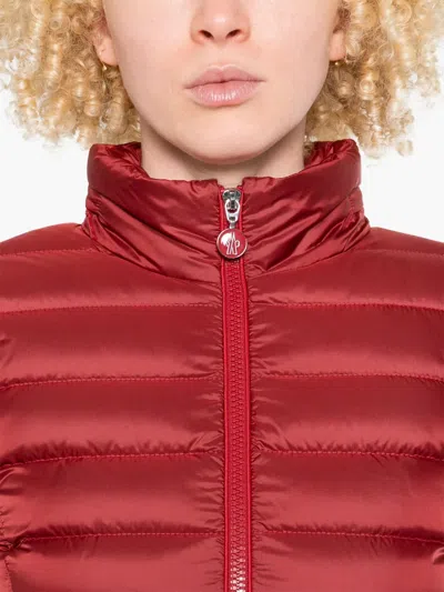 Moncler Quilted Wool-blend Jacket In Red