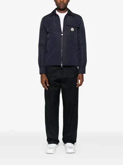 Moncler Straight-leg Chino Pants In Black
