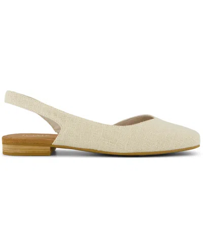 Toms Women's Alene Slingback Flat Two Tone Slub In Neutral