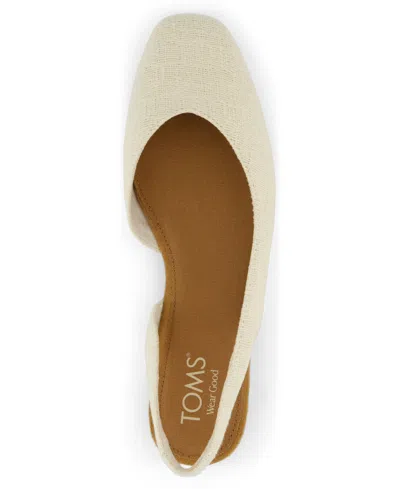 Toms Women's Alene Slingback Flat Two Tone Slub In Neutral
