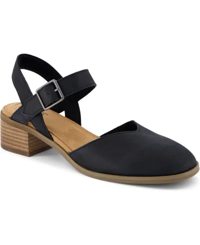 Toms Women's Jaclyn Leather Heel In Black
