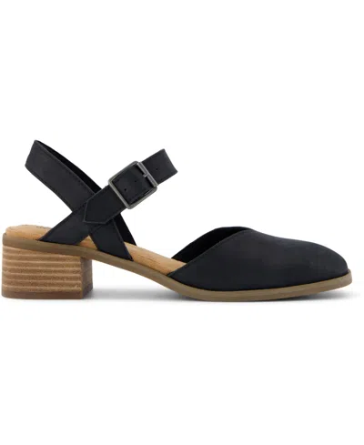 Toms Women's Jaclyn Leather Heel In Black