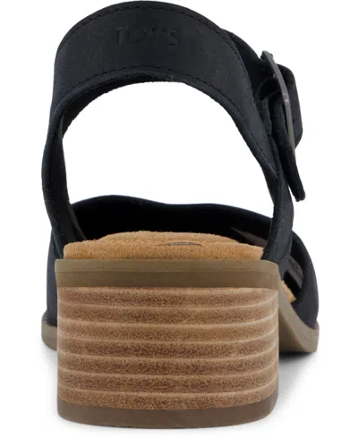 Toms Women's Jaclyn Leather Heel In Black