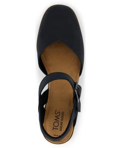 Toms Women's Jaclyn Leather Heel In Black