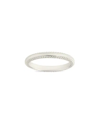 Sterling Forever Silver Kayden Thin Textured Ring In Metallic